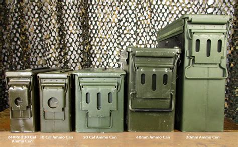 metal ammo box sizes|military ammo can size chart.